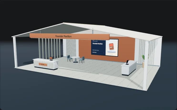 Founder Pavilion booth render