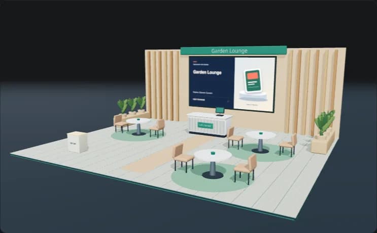 Garden Lounge booth render