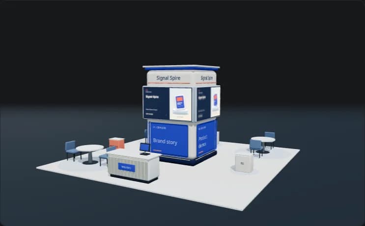 Signal Spire booth render