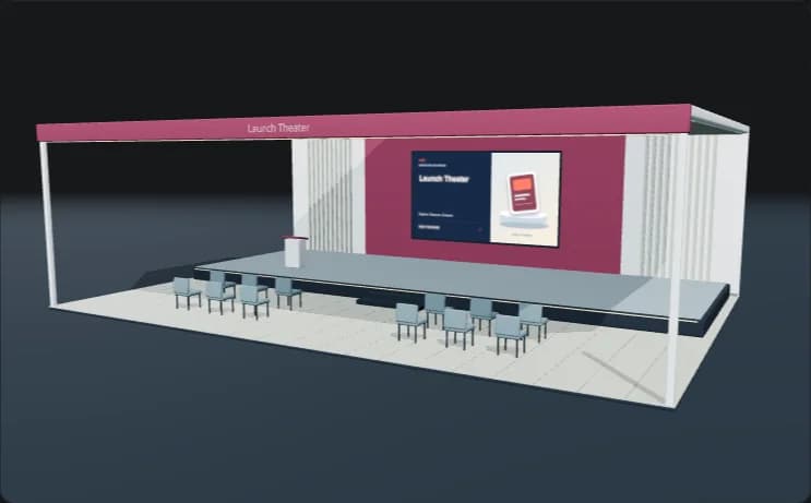 Launch Theater booth render