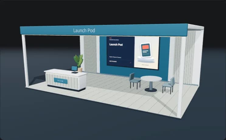 Launch Pod booth render